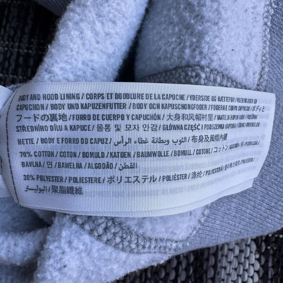 Abercrombie Fitch Muscle Sweatshirt Mens L Hooded Gray Kangaroo Pocket Polka Dot - Picture 5 of 8